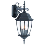 Matte Black Hanging Ornamental Lantern Wall Light - Homeroots