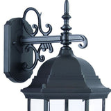 Matte Black Hanging Ornamental Lantern Wall Light - Homeroots