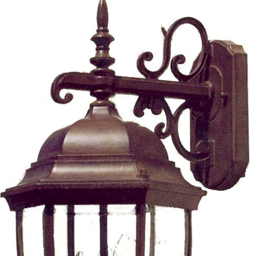 Dark Brown Hanging Ornamental Lantern Wall Light - Homeroots - Flyclothing LLC
