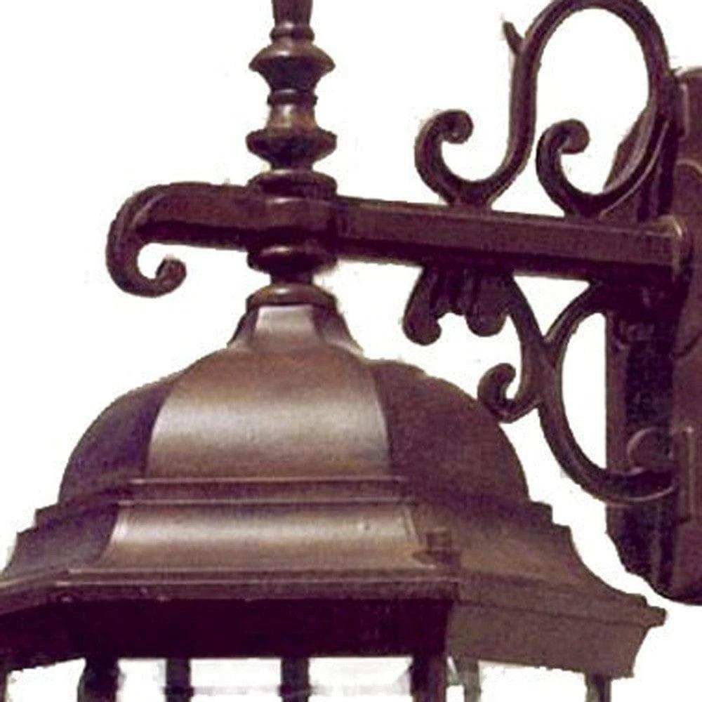 Dark Brown Hanging Ornamental Lantern Wall Light - Homeroots - Flyclothing LLC