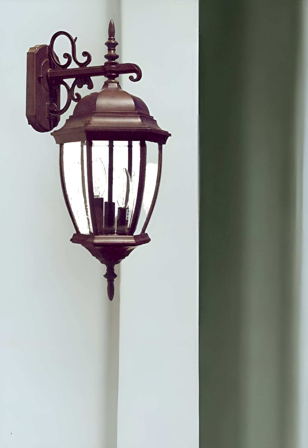 Dark Brown Hanging Ornamental Lantern Wall Light - Homeroots - Flyclothing LLC