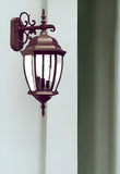 Dark Brown Hanging Ornamental Lantern Wall Light - Homeroots
