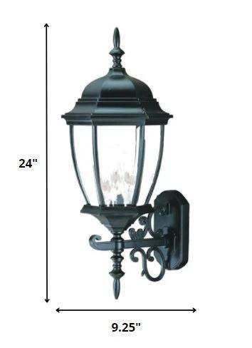 Matte Black Ornamental Lantern Wall Light - Homeroots - Flyclothing LLC