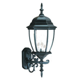 Matte Black Ornamental Lantern Wall Light - Homeroots
