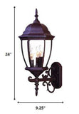 Dark Brown Ornamental Lantern Wall Light - Homeroots - Flyclothing LLC