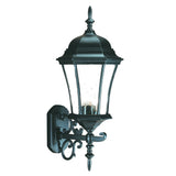 Matte Black Ornamental Carousel Lantern Wall Light - Homeroots