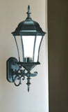 Matte Black Ornamental Carousel Lantern Wall Light - Homeroots