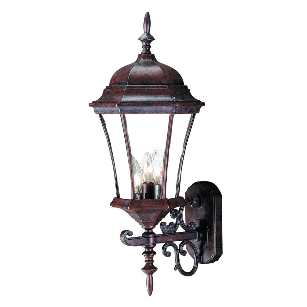 Dark Brown Ornamental Carousel Lantern Wall Light - Homeroots