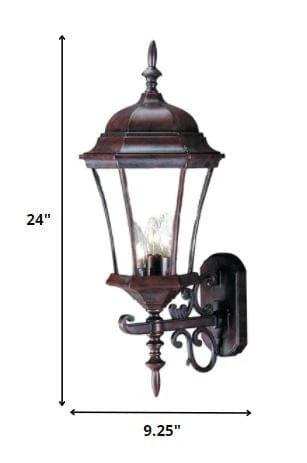 Dark Brown Ornamental Carousel Lantern Wall Light - Homeroots - Flyclothing LLC