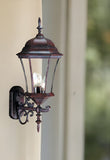 Dark Brown Ornamental Carousel Lantern Wall Light - Homeroots