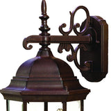 Three Light Dark Brown Wide Hanging Lantern Wall Light - Homeroots