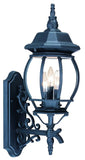 Three Light Matte Black Glass Globe Wall Light - Homeroots