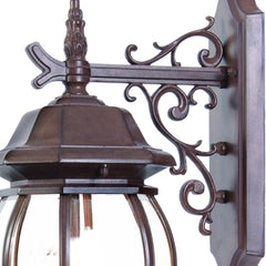 Three Light Dark Brown Hanging Glass Globe Wall Light - Homeroots