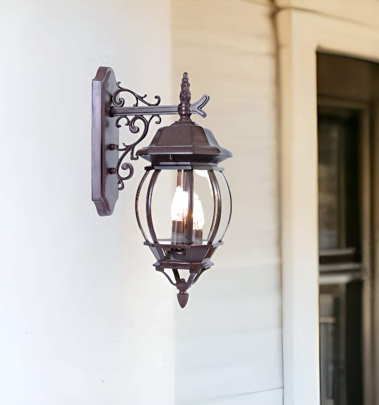 Three Light Dark Brown Hanging Glass Globe Wall Light - Homeroots - Flyclothing LLC