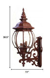 Chateau 4-Light Burled Walnut Wall Light - Homeroots - Flyclothing LLC