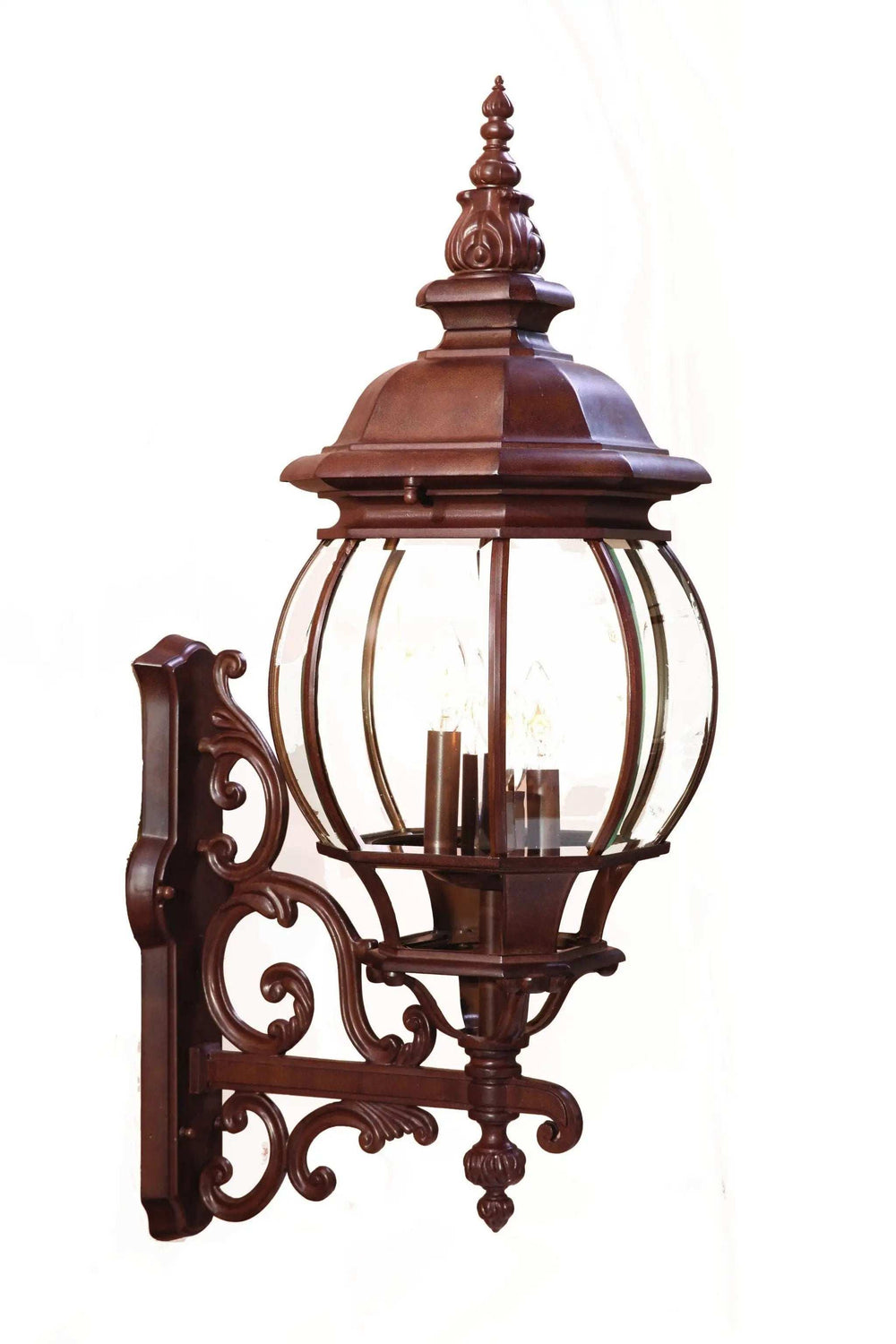 Chateau 4-Light Burled Walnut Wall Light - Homeroots - Flyclothing LLC