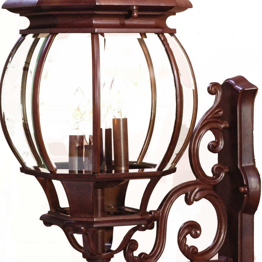 Chateau 4-Light Burled Walnut Wall Light - Homeroots - Flyclothing LLC