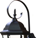 Three Light Matte Black Swing Arm Lantern Wall Light - Homeroots - Flyclothing LLC