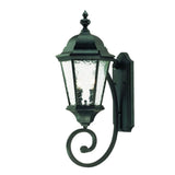 Two Light Matte Black Carousel Lantern Wall Light - Homeroots