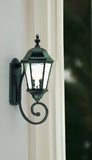 Two Light Matte Black Carousel Lantern Wall Light - Homeroots