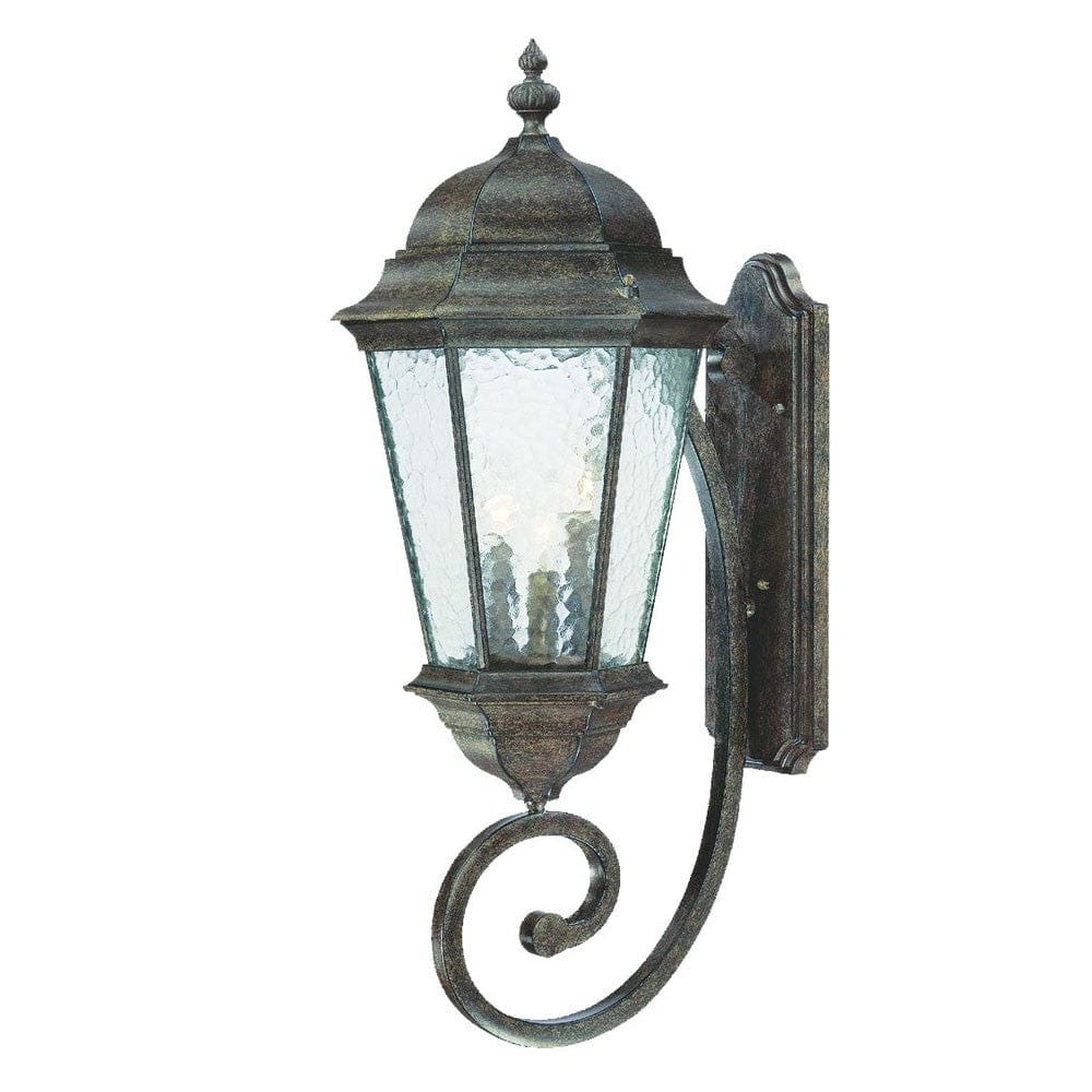 Telfair 3-Light Black Coral Wall Light - Homeroots