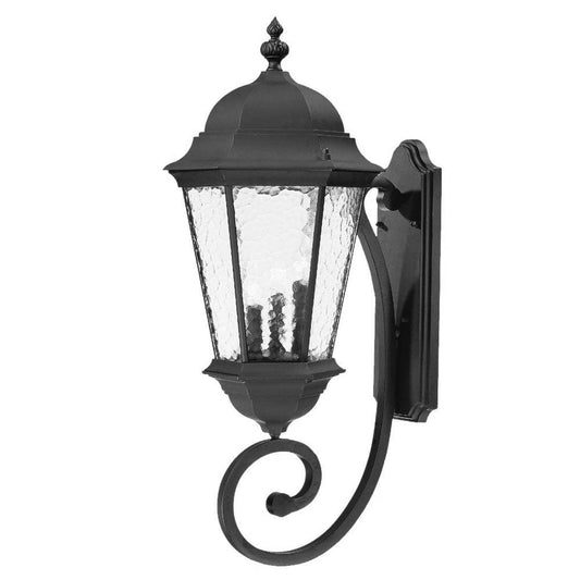Telfair 3-Light Matte Black Wall Light - Homeroots
