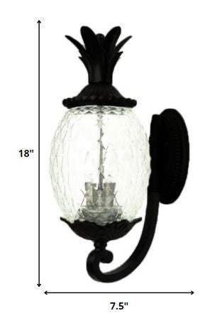 Matte Black Pineapple Wall Light - Homeroots - Flyclothing LLC