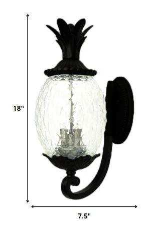 Matte Black Pineapple Wall Light - Homeroots - Flyclothing LLC