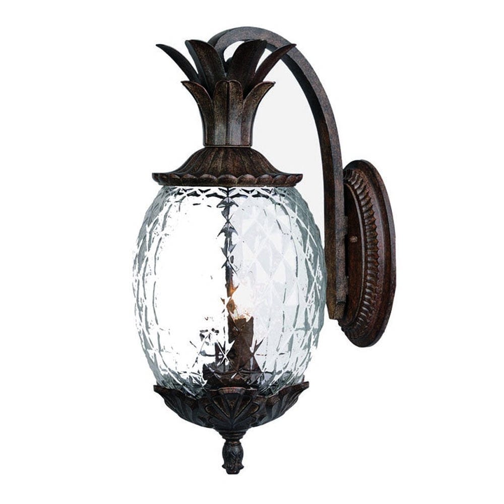 Antique Bronze Hanging Pineapple Wall Light - Homeroots