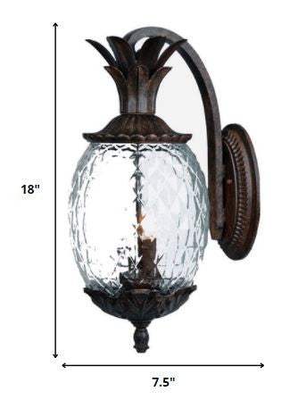 Antique Bronze Hanging Pineapple Wall Light - Homeroots - Flyclothing LLC