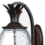 Antique Bronze Hanging Pineapple Wall Light - Homeroots