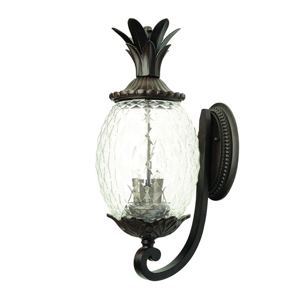 Lanai 3-Light Black Coral Wall Light - Homeroots