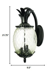 Lanai 3-Light Matte Black Wall Light - Homeroots