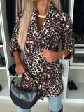 Animal Print Long Sleeve Blazer - Trendsi - Flyclothing LLC