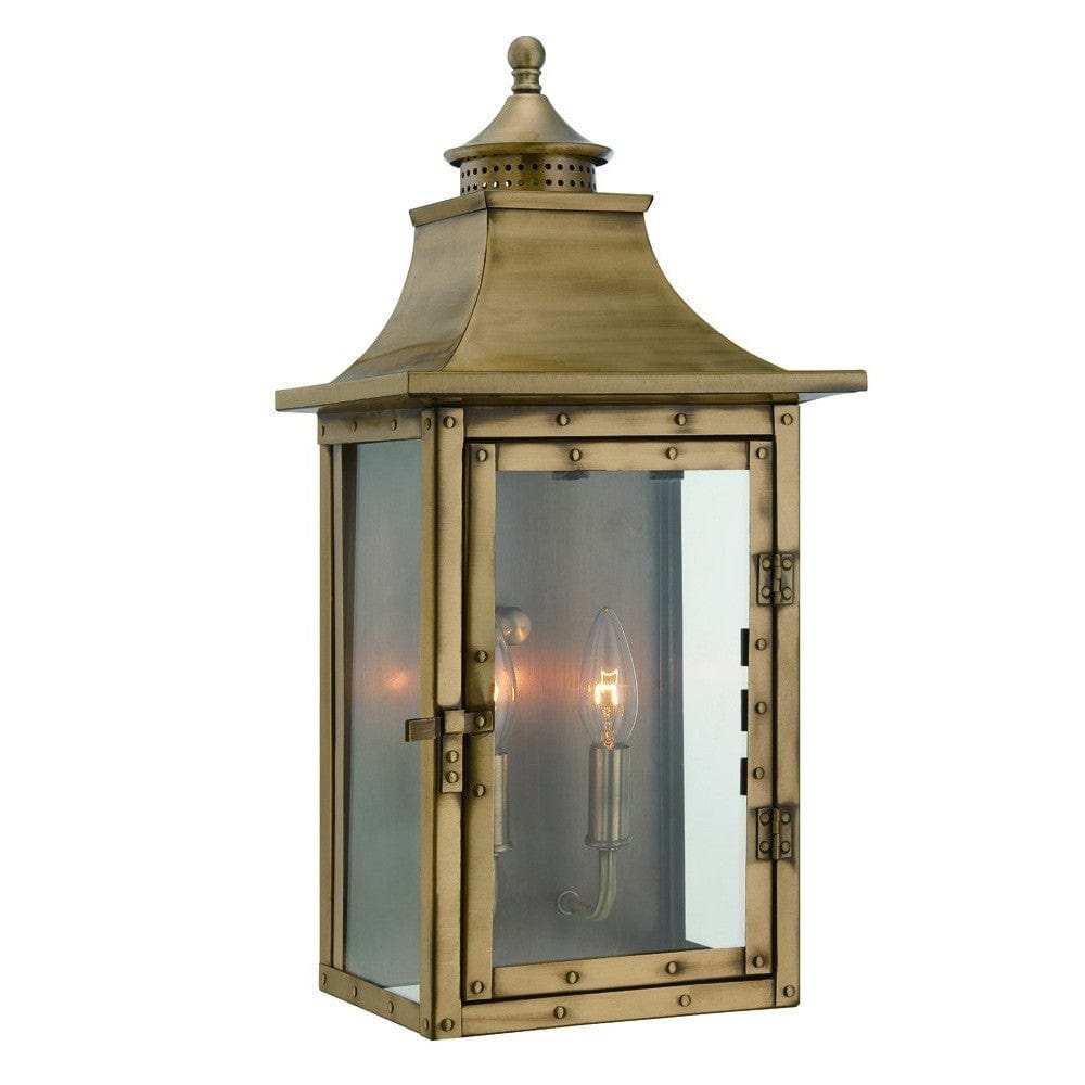 St. Charles 2-Light Aged Brass Wall Light - Homeroots - Flyclothing LLC