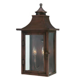 St. Charles 2-Light Acopper Patina Wall Light - Homeroots