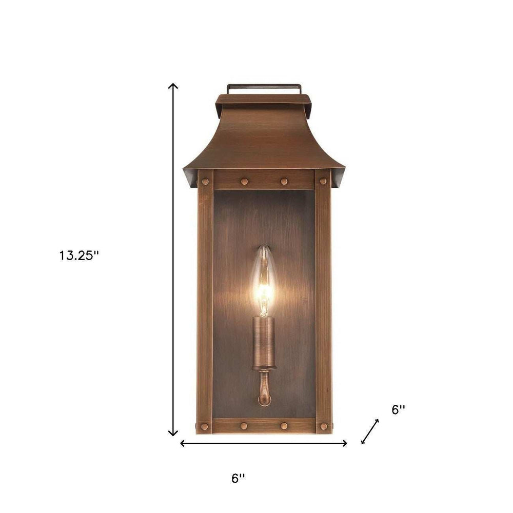 Manchester 1-Light Copper Patina Pocket Wall Light - Homeroots - Flyclothing LLC