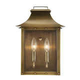 Manchester 2-Light Aged Brass Pocket Wall Light - Homeroots - Flyclothing LLC