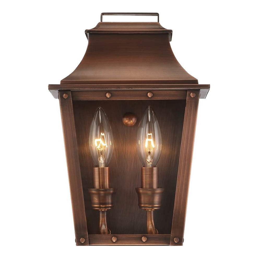 Coventry 2-Light Copper Patina Pocket Wall Light - Homeroots - Flyclothing LLC