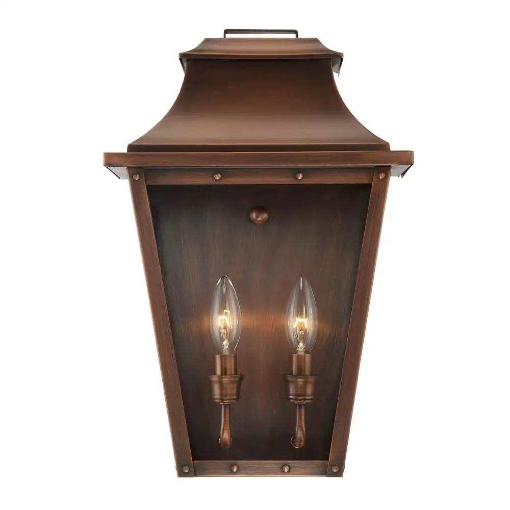 Coventry 2-Light Copper Patina Pocket Wall Light - Homeroots - Flyclothing LLC