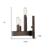 Four Light Bronze Metal Vintage Wall Sconce - Homeroots - Flyclothing LLC