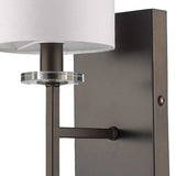 Minimalist Bronze Wall Sconce with Fabric Shade - Homeroots - Flyclothing LLC