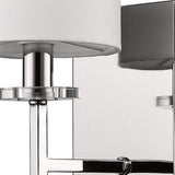 Minimalist Silver Wall Sconce with Fabric Shade - Homeroots - Flyclothing LLC