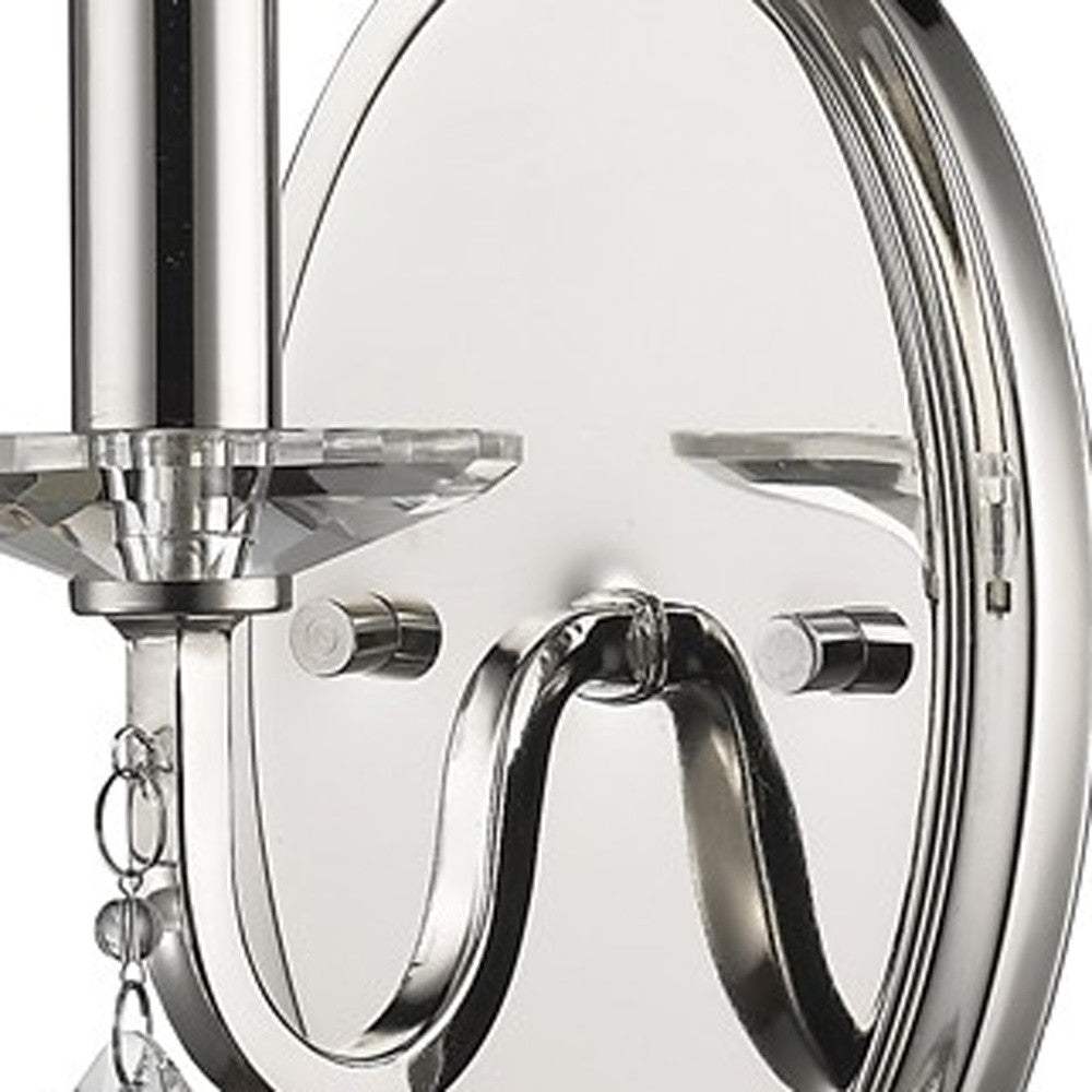 Silver Three Light Wall Sconce with White Fabric Shade - Homeroots - Flyclothing LLC