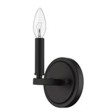 One Light Matte Black Wall Sconce - Homeroots