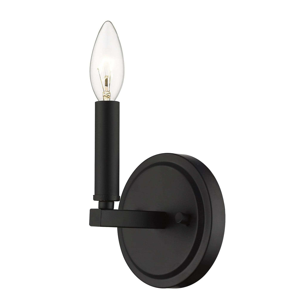 One Light Matte Black Wall Sconce - Homeroots - Flyclothing LLC