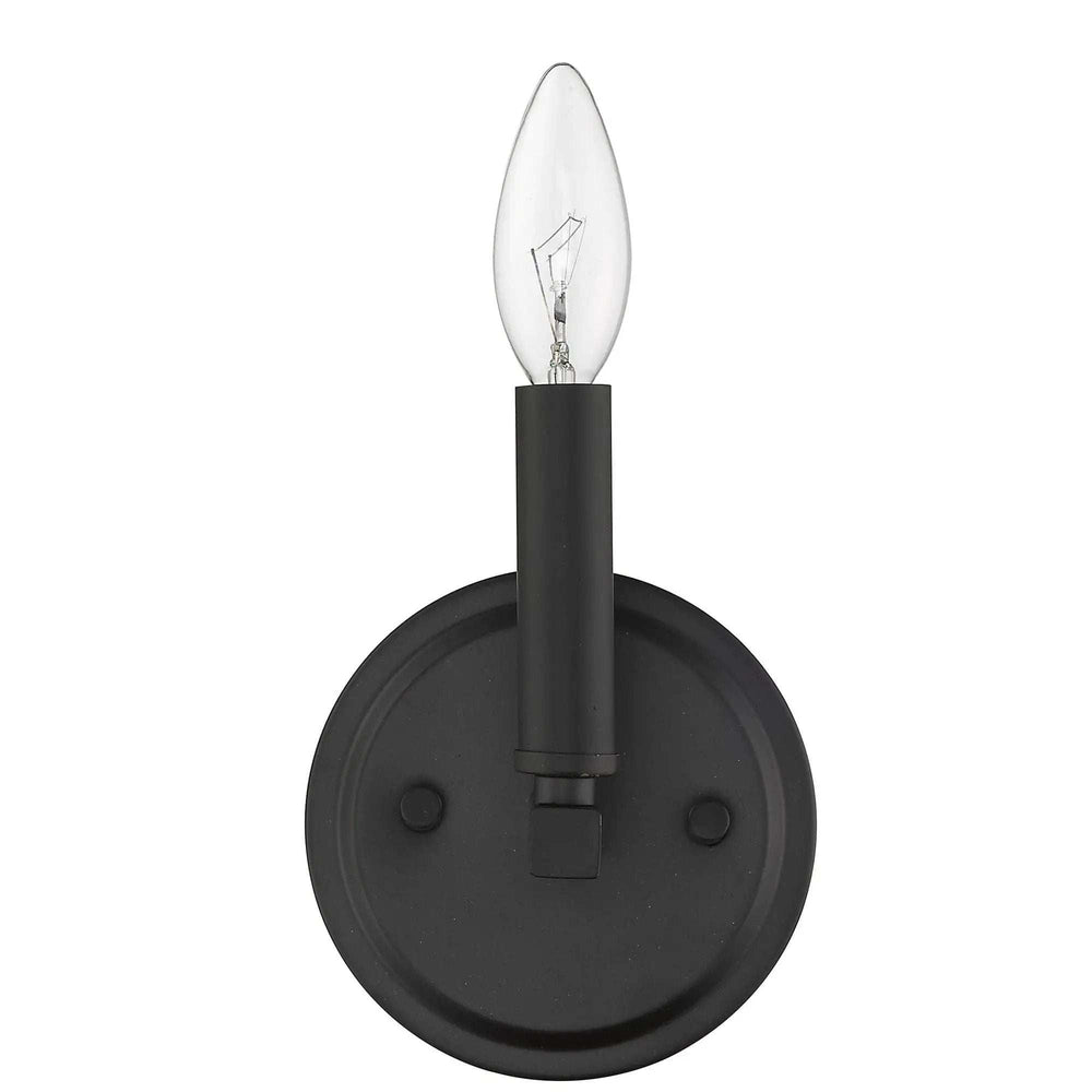 One Light Matte Black Wall Sconce - Homeroots - Flyclothing LLC