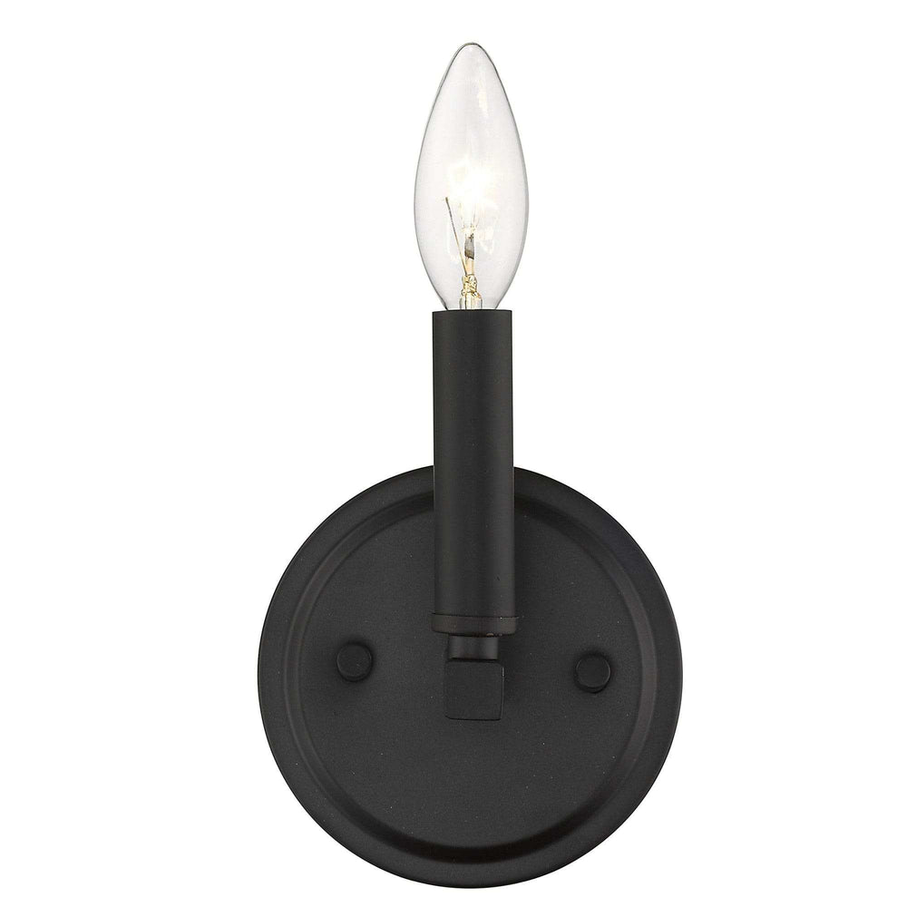 One Light Matte Black Wall Sconce - Homeroots - Flyclothing LLC