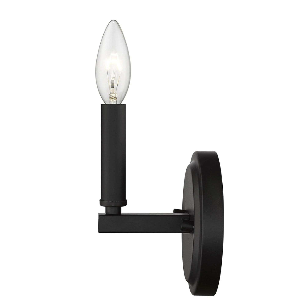 One Light Matte Black Wall Sconce - Homeroots - Flyclothing LLC