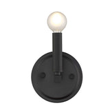 One Light Matte Black Wall Sconce - Homeroots - Flyclothing LLC